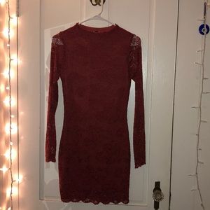 Lace long sleeve dress